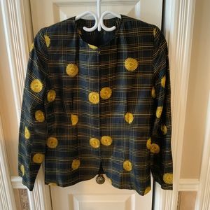 Custom made blazer high end quality silk size 6